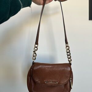 Michael Kors Rich Brown Leather Crossbody Bag